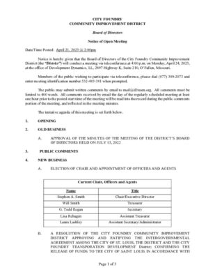 thumbnail of Notice of CID board Meeting 2023 FINAL