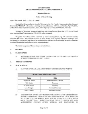 thumbnail of Notice of TDD board Meeting 2023 FINAL