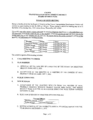 thumbnail of Crown TDD BOD Notice